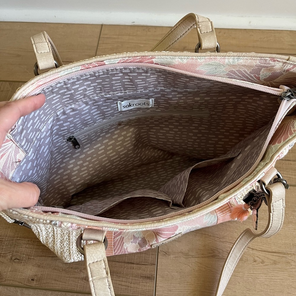 Sakroots Cream and Pink Floral Tote - Picture 6 of 7